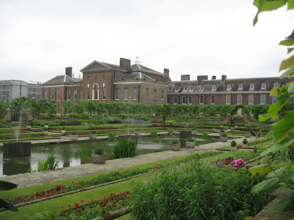 Kensington Palace from the Sunken Garden in June. Photo by me.