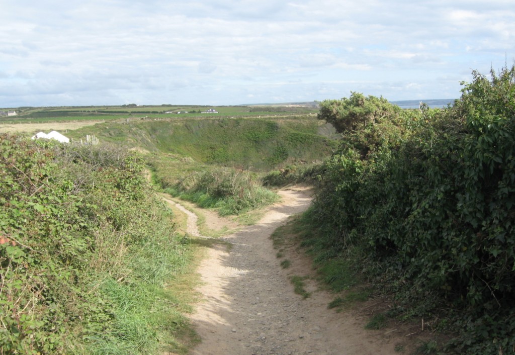 Paths follow the coastline in Wales.