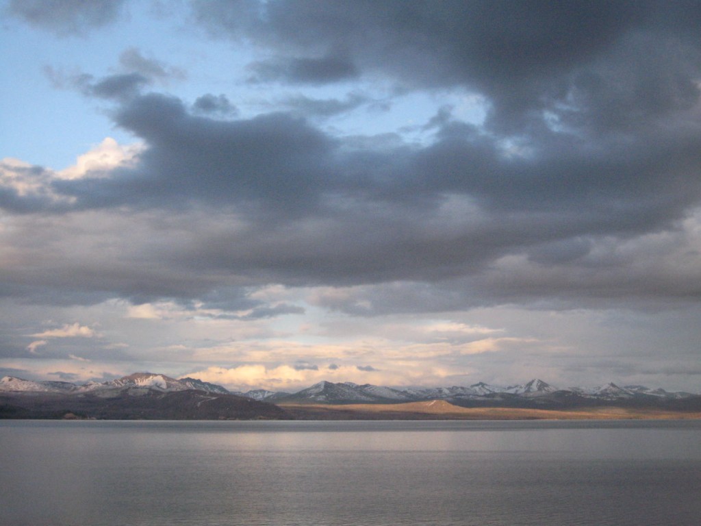 The view from our hotel window at Yellowstone, on the lake.